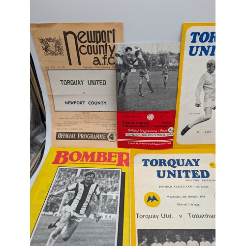 222 - Good Bundle Torquay United Vintage Programmes - To Include 1972 Manchester United, Mostly 1960s/70s