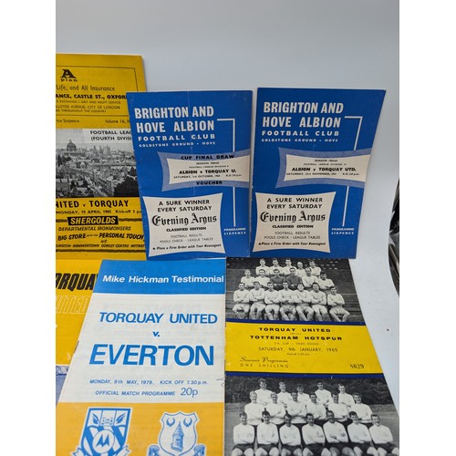 222 - Good Bundle Torquay United Vintage Programmes - To Include 1972 Manchester United, Mostly 1960s/70s