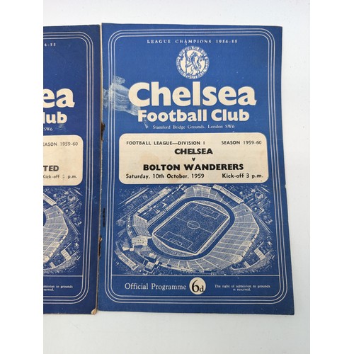 226 - 1950s/60s Football Programmes Chelsea, Liverpool, United Good Order