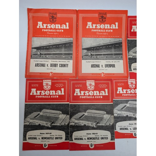 227 - Good Group 1950s/60s Arsenal Football Programmes - Good Order