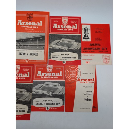 227 - Good Group 1950s/60s Arsenal Football Programmes - Good Order