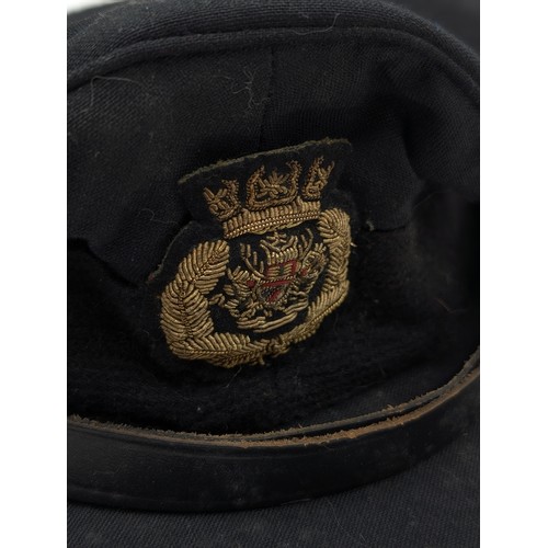 250 - Vintage Military Peaked Hat With Insignia -