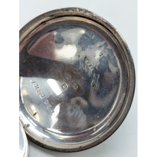 260 - Sterling Silver 1919 2oz Pocket Watch Marked Verso Torquay February 1919 W. H Embury. Plus Smiths Em... 