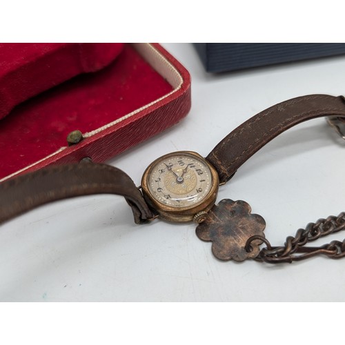 262 - Vintage Watch Bundle Including Two Sterling Silver Cased Pocket Watches, 9ct Gold Cased Vintage Watc... 