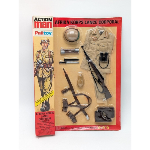 285 - Palitoy Action Man (1981-1984) Afrika Korps Lance Corporal, in locker box packaging Blister Good Ove... 