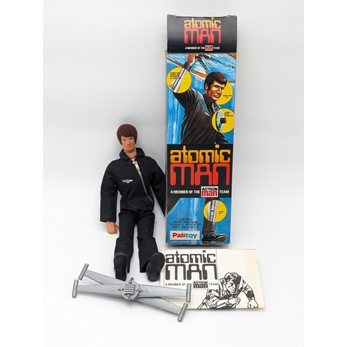 299 - A boxed Atomic Man Action figure by Palitoy with original box, Includes Manual and Rotocoper Appears... 