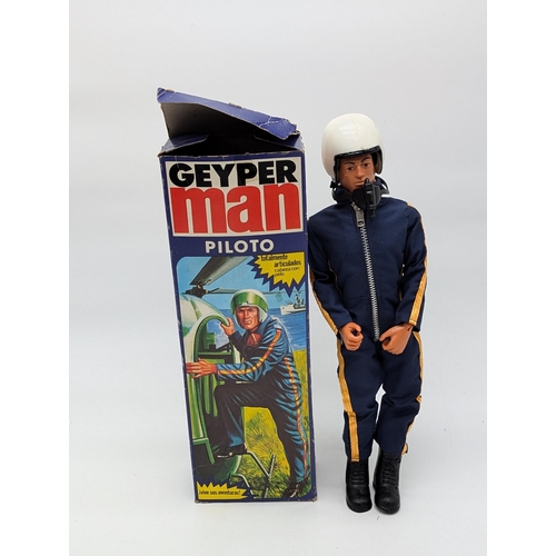 301 - Boxed Vintage Geyper Man / Action Palitoy Pilot Box Fair - Good Appears Incomplete