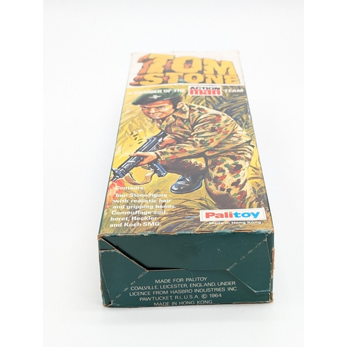 302 - A Rare Issue Box Vintage Palitoy Tom Stone Action Man Figure, Marked 1964 To Box Base. Head Detached... 