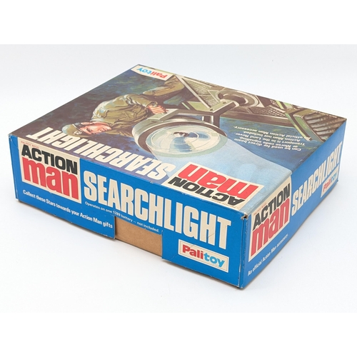 305 - Palitoy Action Man Searchlight (1976-1978) with leaflet, boxed No.34726 Box Has Clipped Stars