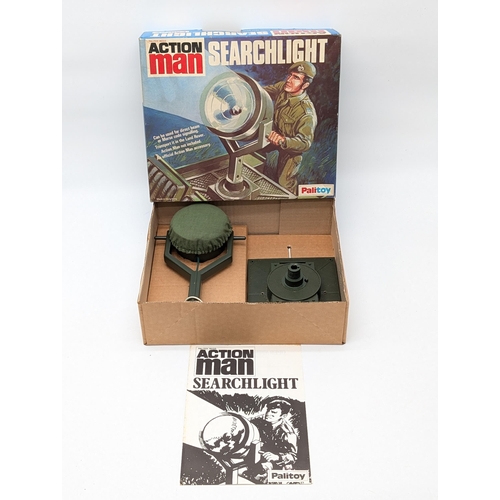 305 - Palitoy Action Man Searchlight (1976-1978) with leaflet, boxed No.34726 Box Has Clipped Stars