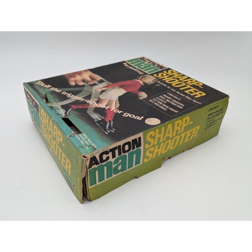 308 - Palitoy Action Man Vintage Sharp-Shooter 34825 containing green plastic trigger mechanism with black... 