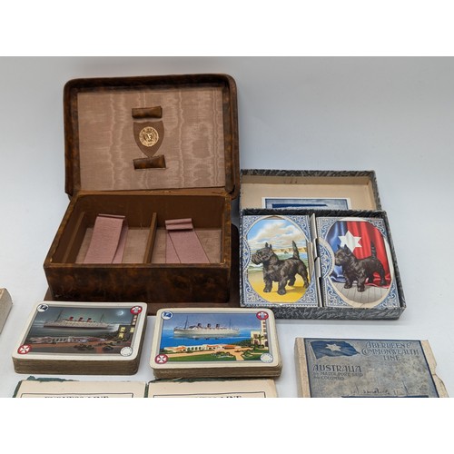 392 - Vintage Group Bridge, Playing Cards, Mosaic Puzzle Etc. Includes Aberdeen & Commonwealth Line Sealed... 