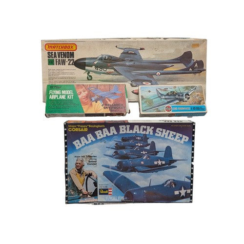 397 - Group (4) Plastic Model Aircraft Kits, Appear to have Been Started But Appear Complete