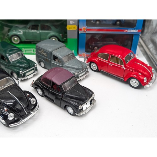 404 - Diecast Group, Including Vanguards, Dinky, Corgi Etc. Panel Vans, Beetles Plus More. Good Order