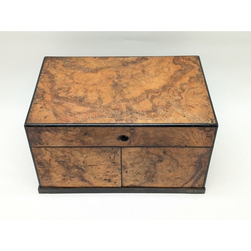 409 - A 19th century 'Royal Cabinet of Games' in a burr walnut and ebony case, of rectangular form with hi... 