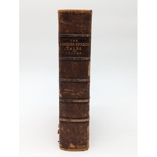 413 - Antiquarian Books, J Fenimore Cooper 1873 Leather Stocking Tales I.II.III.IV.V Presented in A well L... 