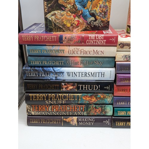 436 - Terry Pratchett - Group 44 Novels, Including Signed Second Impression Hogfather, Ex Library First Ed... 