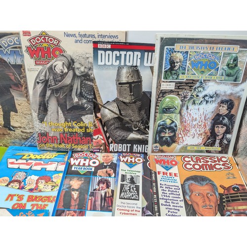 440 - Vintage Dr Who Comic / Reference Bundle Plus 5 Blakes 7 Comics - All Generally in Good Order