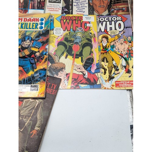 440 - Vintage Dr Who Comic / Reference Bundle Plus 5 Blakes 7 Comics - All Generally in Good Order