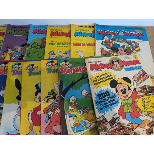 441 - Good Quantity 1970s Disney, Mickey Mouse, Pluto Comics - Plus Group of TV Comics Magazines