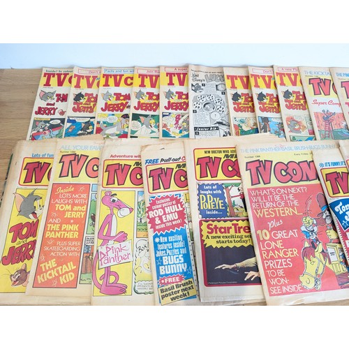 441 - Good Quantity 1970s Disney, Mickey Mouse, Pluto Comics - Plus Group of TV Comics Magazines