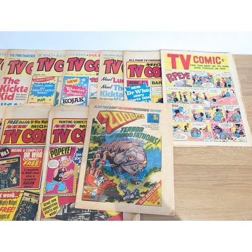 441 - Good Quantity 1970s Disney, Mickey Mouse, Pluto Comics - Plus Group of TV Comics Magazines