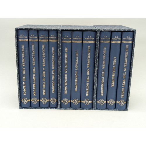 445 - C.S Forester Folio Hornblower Saga 10 Volumes With Slip Cases - Overall Very Good - Captain Hornblow... 