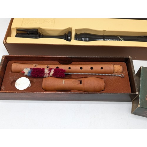 498 - Hohner B9532 Blockflote Wooden Recorder Pearwood Germany, Plus Vintage Dolmetsch Recorder. Both in B... 