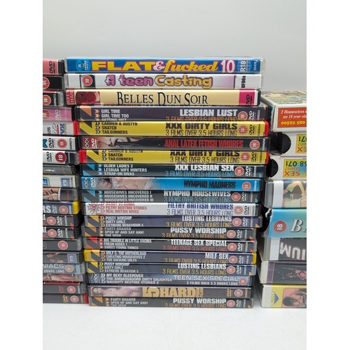 500 - Large Group Adult DVD's Videos Etc Qty 46