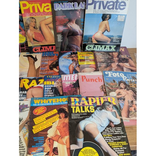 505 - Group (50) Adult Magazines - Private, Playboy, Park Lane, Knave, Whitehouse Etc