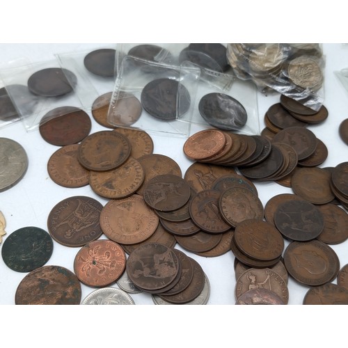 236 - Group Vintage British Coinage, Some Pre Decimal, Isle of Man, Post 45 Sixpence Etc, Some Sporting Me... 