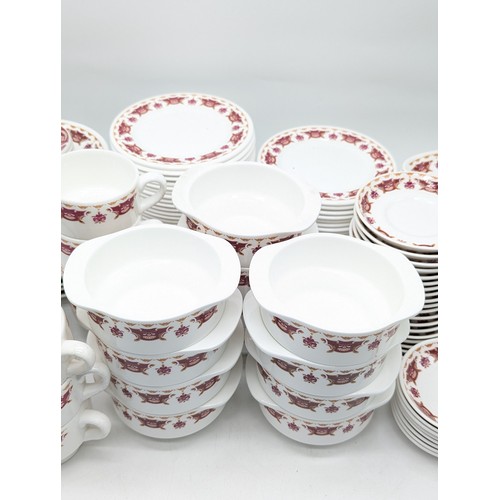 75 - Large Quantity Wedgwood Hotel Ware - Soup Bowls, Side Plates, Kidney Dishes, Cups Etc All in Good Or... 