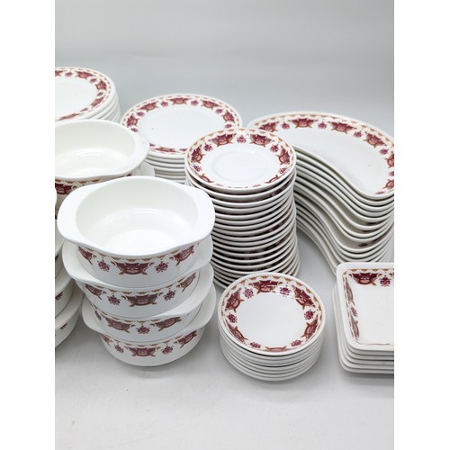 75 - Large Quantity Wedgwood Hotel Ware - Soup Bowls, Side Plates, Kidney Dishes, Cups Etc All in Good Or... 