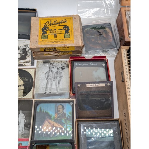 165 - Large Group Lantern Slides, Glass Photographs, Local Interest, Religious Etc