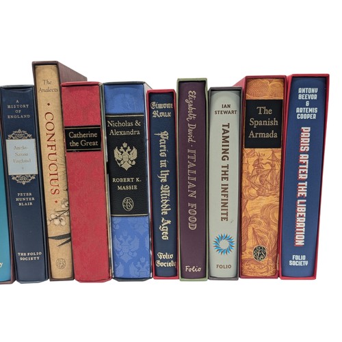 449 - Group (13) Folio Society Books With Slip Cases To Include; A History of England, Elizabeth I, The Ot... 