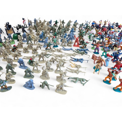 386 - Large Group Toy Soldiers, Cowboys Etc