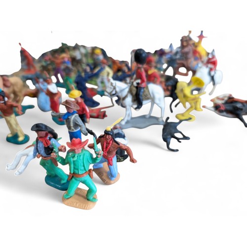 386 - Large Group Toy Soldiers, Cowboys Etc