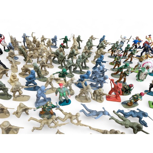 386 - Large Group Toy Soldiers, Cowboys Etc