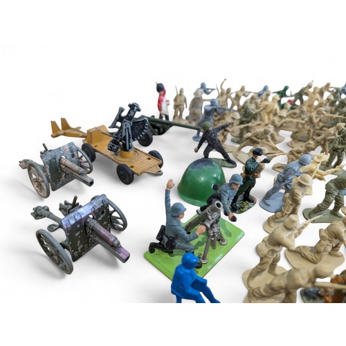 386 - Large Group Toy Soldiers, Cowboys Etc