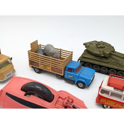 387 - Very Good Corgi / Dinky Vintage Bundle, Playworn vehicles / Sets including complete Daktari Gift set... 