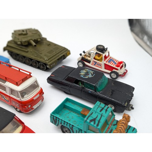 387 - Very Good Corgi / Dinky Vintage Bundle, Playworn vehicles / Sets including complete Daktari Gift set... 