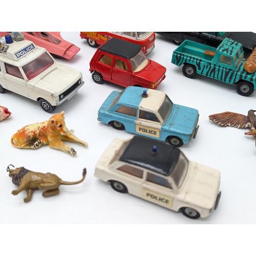 387 - Very Good Corgi / Dinky Vintage Bundle, Playworn vehicles / Sets including complete Daktari Gift set... 