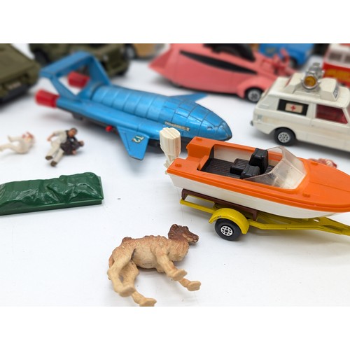 387 - Very Good Corgi / Dinky Vintage Bundle, Playworn vehicles / Sets including complete Daktari Gift set... 