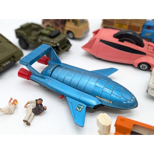 387 - Very Good Corgi / Dinky Vintage Bundle, Playworn vehicles / Sets including complete Daktari Gift set... 