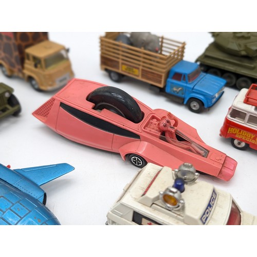 387 - Very Good Corgi / Dinky Vintage Bundle, Playworn vehicles / Sets including complete Daktari Gift set... 