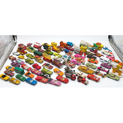 388 - Large Group Vintage Play worn Diecast Vehicles, Corgi, Dinkey, Lesney, Matchbox All Sorts Here.