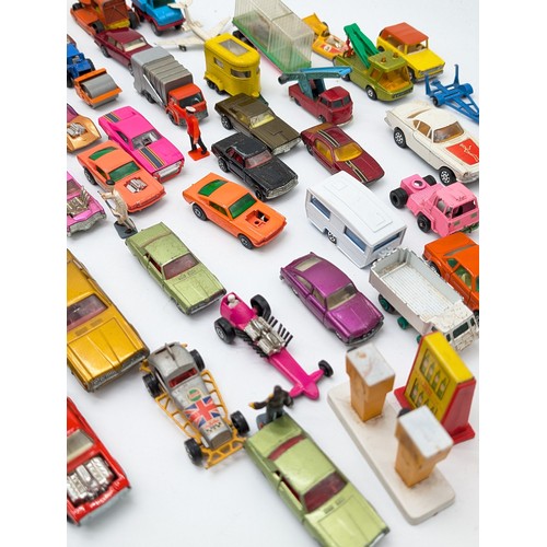 388 - Large Group Vintage Play worn Diecast Vehicles, Corgi, Dinkey, Lesney, Matchbox All Sorts Here.