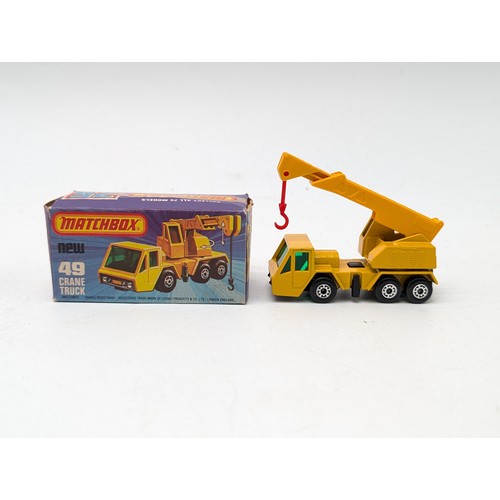 380 - 1970s Matchbox, No 22 - Blaze Buster & No 49 Crane Truck - Both Mint. Boxes VF