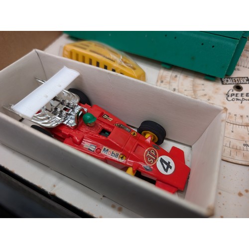 382 - Excellent Vintage Scalextric Super Speed Set Appears Complete, Vehicles are Immaculate - Along With ... 