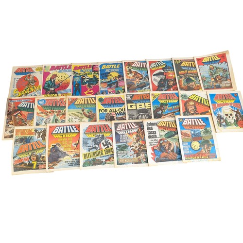 346 - #Note Multiple Photos# Large Group 1977-1981 Battle Action Comics, Most With Pencil Annotated Upper ... 